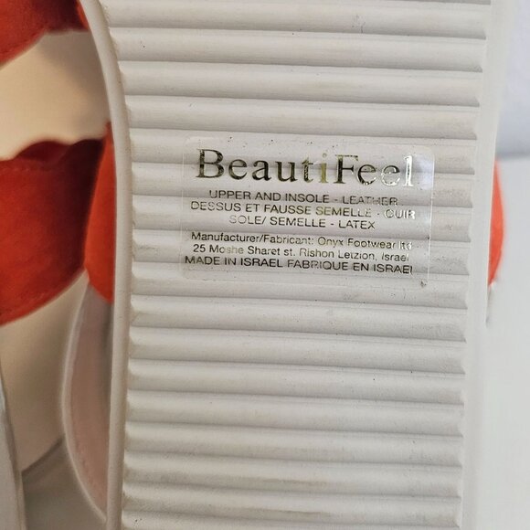 BeautiFeel Womens Sz US 10 41 Cleo Coral Strappy Leather Sandal Comfort Shoe - Picture 8 of 11